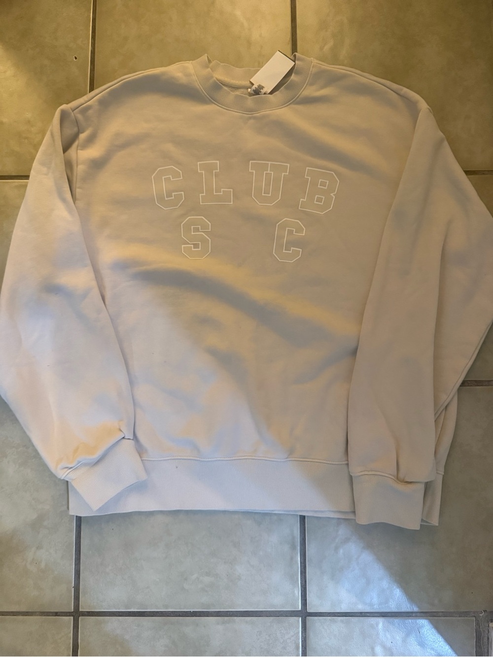 Club S C Cream Crewneck Sweatshirt - Men